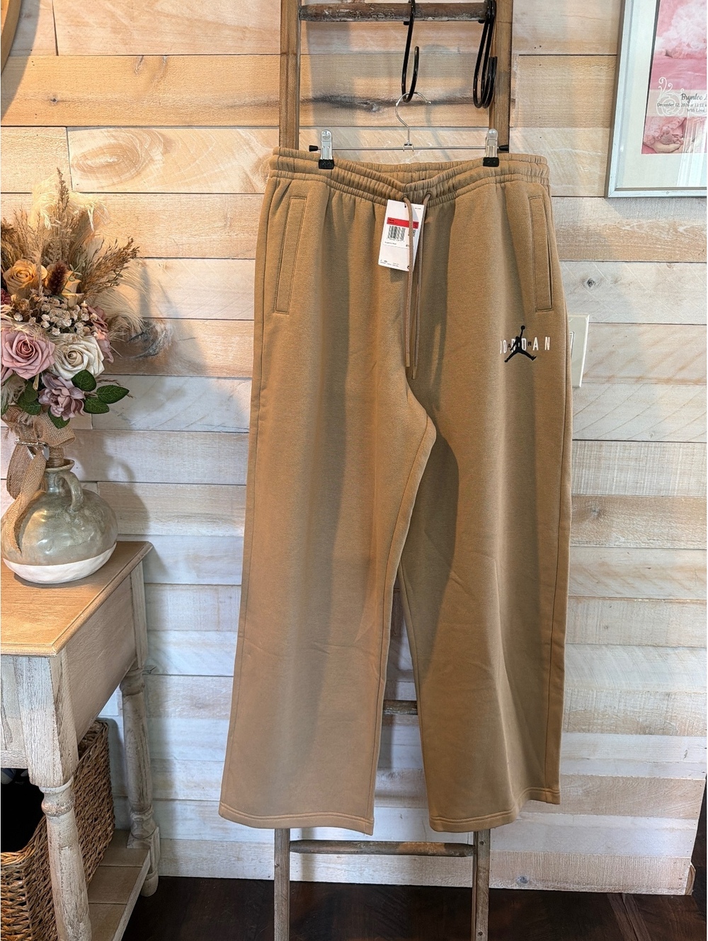 Jordan Oversized Fit Tan Sweatpants